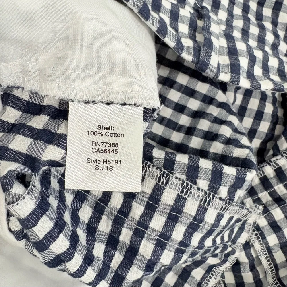 J.Crew Navy Check Seersucker Crop Ankle Pants